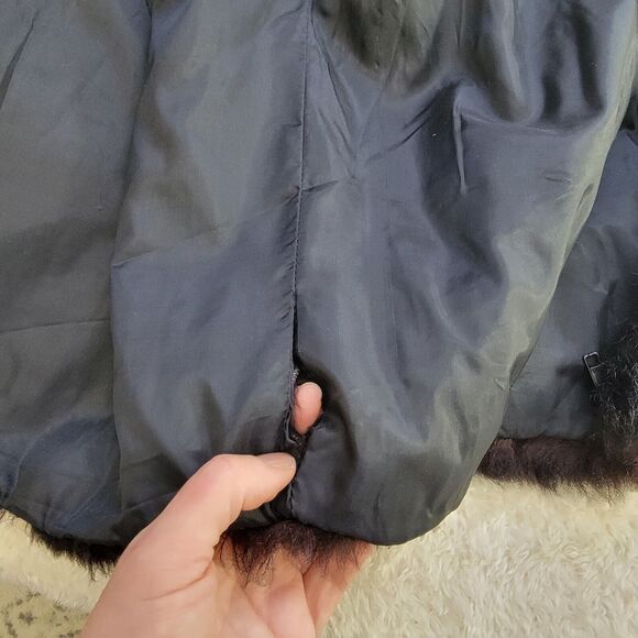 VTG Learsi 2 Piece Leather Bomber Jacket Removable Opossum Fur Liner Vest Size L - Picture 16 of 16